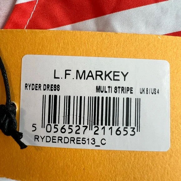 🎯NWT L.F. Markey Multi Stripe Ryder Dress Size 4 - Picture 17 of 17